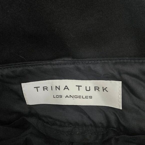 Trina Turk Black Rolled Hem Trouser Pants - Picture 6 of 6